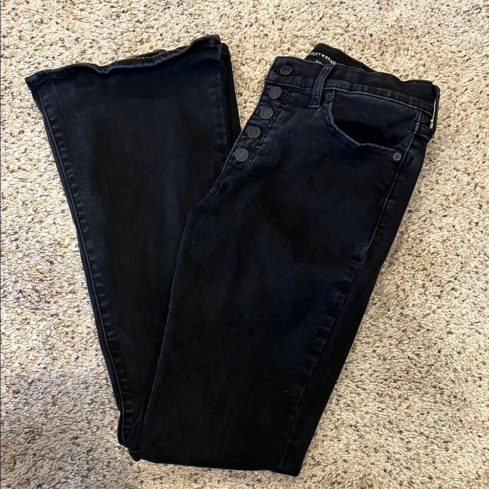 Lucky brand Women's high waisted Black flare Jeans